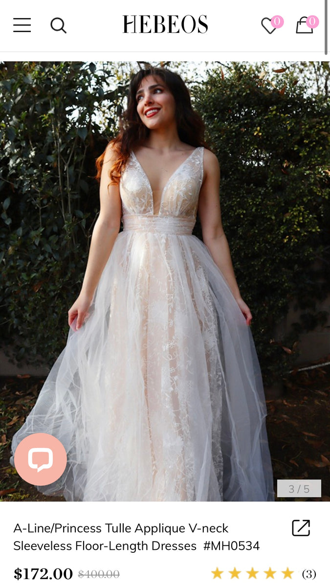 MORR100- NWT Cream Undertone, Tulle Appliqués. Size 2/4 – K&K Bridal LLC