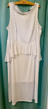 Load image into Gallery viewer, THOMPSON-J Tea-Length, Eyelet White Dress. Size 20W