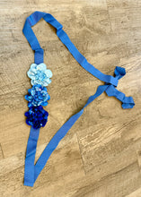 Load image into Gallery viewer, GASTON-C Blue Flower Girl Dress Belt