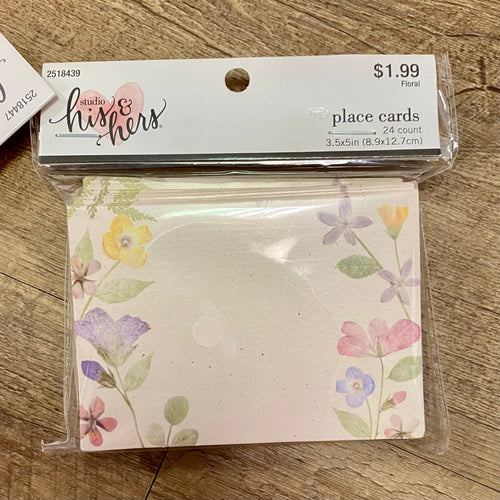 PROS100-H Floral Print Place Card Holders