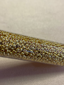 PLOW100-J Gold Glass Beads