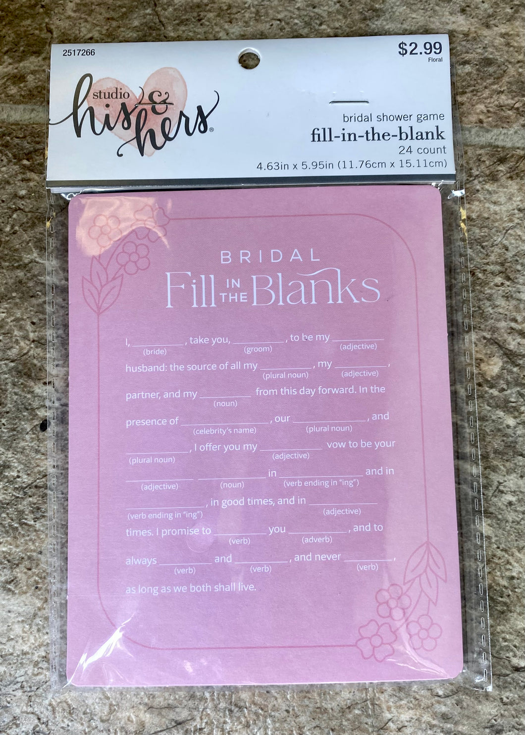 PROS100-X Assorted Brial Shower Games