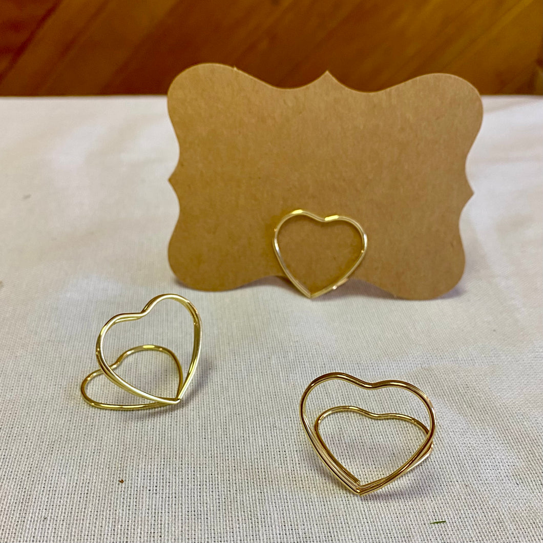 GAST200-J 20 Gold Heart Card Holders