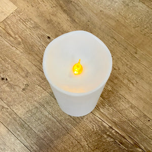 SMEG100-AF White Battery Operated Pillar Candle