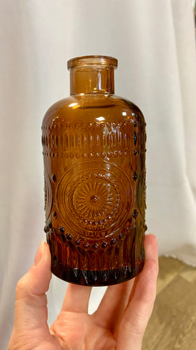 TERC100-B Brown Glass Bud Vase