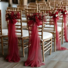 Load image into Gallery viewer, BRAC100-A Deep Red Tulle Runner