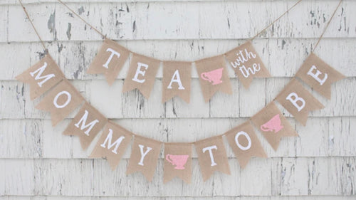 DEYU100-K “Tea With The Mommy To Be” Flag Banner