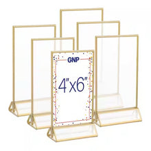 Load image into Gallery viewer, BURT100-X Acrylic Gold Trim Frame