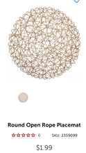 Load image into Gallery viewer, CASS100-J Woven Rattan Centerpiece Placemats