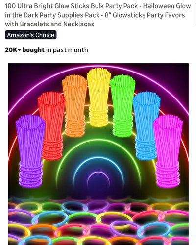 LEGO200-A 100pc Glow Sticks