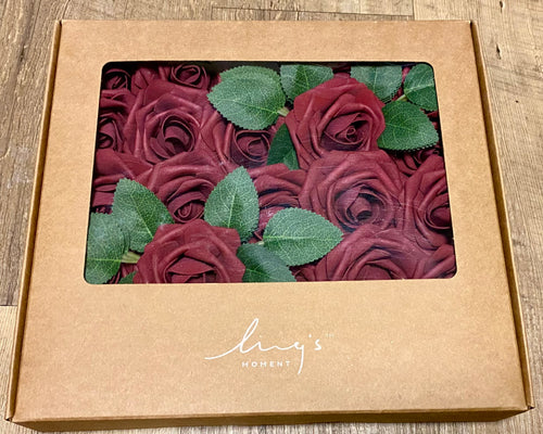 PHIL100-J Ling’s Burgundy Foam Roses