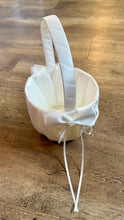 Load image into Gallery viewer, SMEG100-DR Ivory, Satin Flower Girl Basket