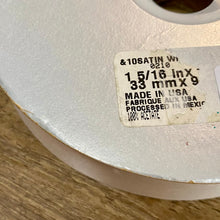 Load image into Gallery viewer, GRAY100-L 1 5/16” White Satin Ribbon