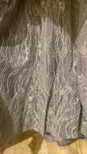 Load image into Gallery viewer, GOWN100-B Charcoal Grey, Lace Appliqués. Size 18 New