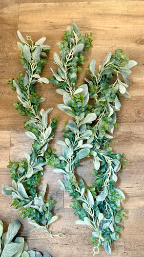 REES100-BA Eucalyptus & Lambs-Ear Mini Garlands