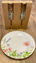 Load image into Gallery viewer, PROS100-W Floral Print Glass Plate