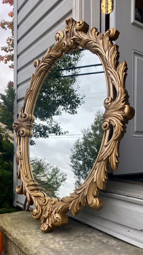MART100-A Oval, Gold Framed Mirror