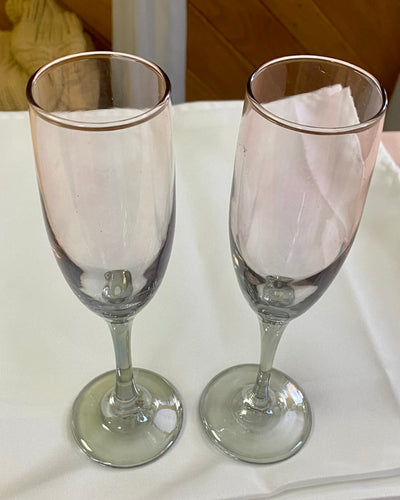 PLOW100-G Purple Champagne Glasses