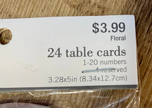 Load image into Gallery viewer, PROS100-I Floral Print Table #1-20 + 4 Reserved Cards