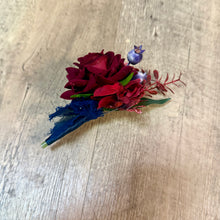 Load image into Gallery viewer, MCNE100-I Burgundy &amp; Navy Boutonnière
