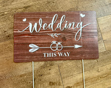 Load image into Gallery viewer, SMEG100-DS “Wedding this way” Yard Signs