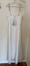 Load image into Gallery viewer, LIVI200-A Ivory Chiffon Dress with Rhinestone Straps. Size 14 NWT