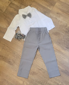 MACK100-K Boys 4pc Grey Suit