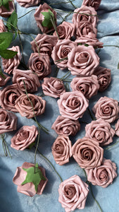 BAKE200-K Dusty Mauve Foam Flowers