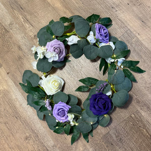 BAIL100-E Light-up Eucalyptus & Purple Floral Ring