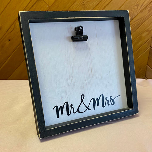 SMIT200-D Black Mr & Mrs Photo Clip Frame