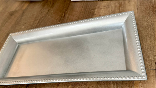 REES100-AI Silver, Rectangular Charger Plate