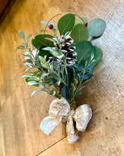 Load image into Gallery viewer, HUTS100-B Eucalyptus, Pinecones &amp; Rose Mini Bouquet
