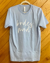 Load image into Gallery viewer, SPAI100-B Blue “Bridesmaid” Shirt. Size M