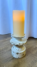 Load image into Gallery viewer, LEGO200-D Whitewash Pillar Candle Holder