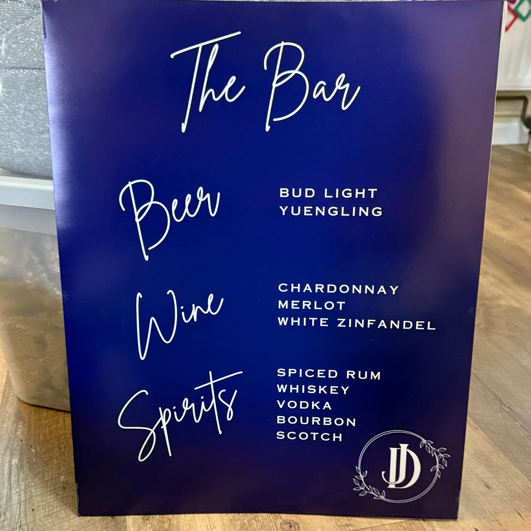 REES100-CF “The Bar” Poster Sign