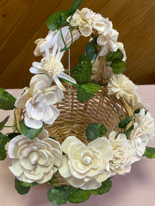BEEN100-K Wood Flower Basket
