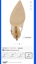 Load image into Gallery viewer, LYNN100-S Nude-Cream Pointed-Toe, Strappy Heels. Size 8