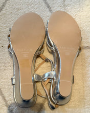 Load image into Gallery viewer, LYNN100-F Silver Sandal, Strappy Wedge. Size 8