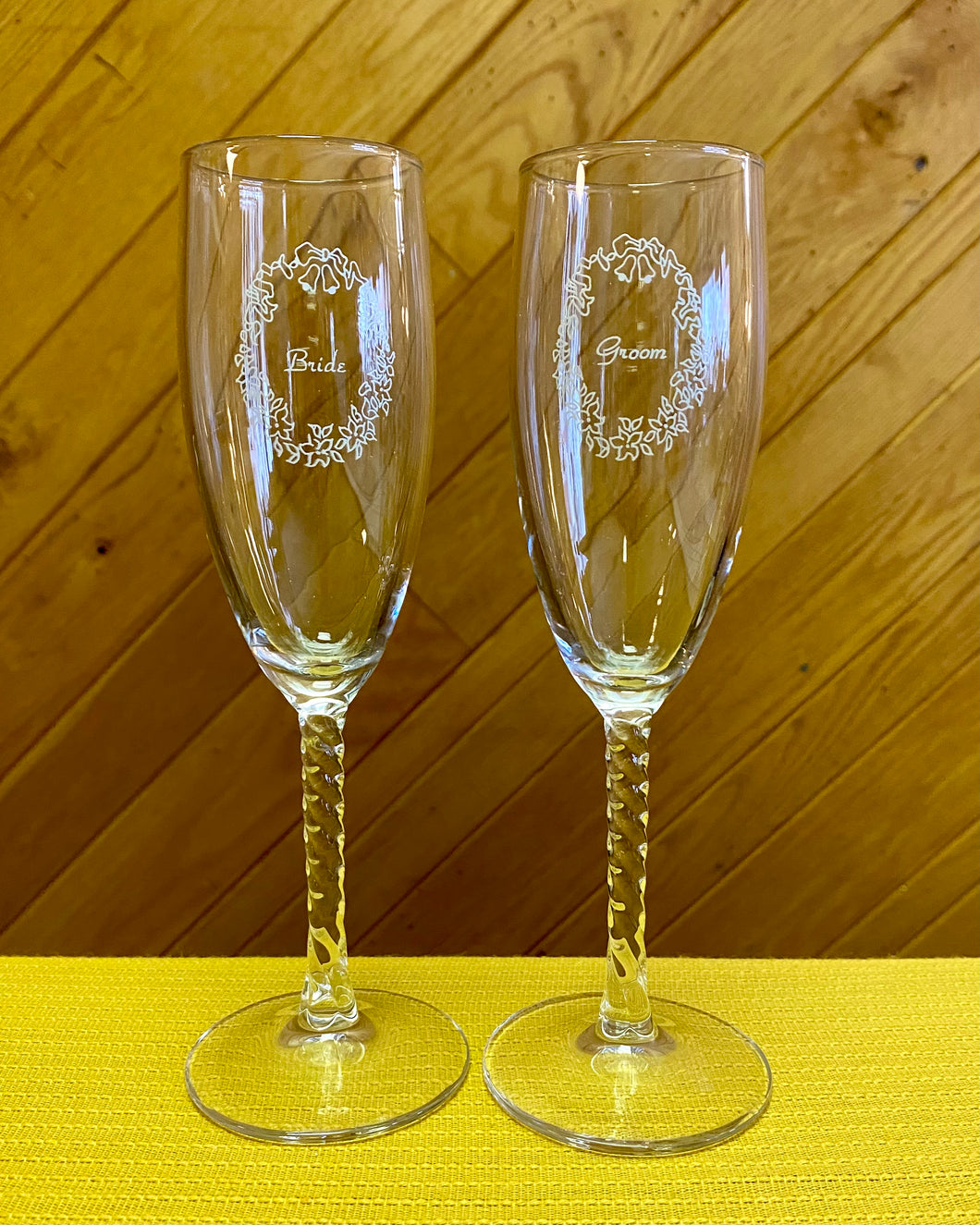 CASS100-K Bride & Groom Champange Glasses