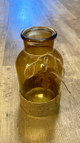 TERC100-E Green/Brown Glass Vase