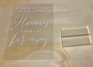 SMEG100-CF Acrylic “Heaven” Sign
