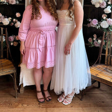 Load image into Gallery viewer, BURT100-G Tea-length Tulle Gown + Bow. Size Large