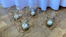 Load image into Gallery viewer, KOPI100-L Rose Gold Geometric Candle Holders