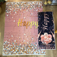 Load image into Gallery viewer, LYNN100-Q “Happy Birthday” Pink Rhinestone Backdrop