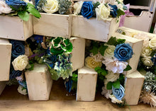 Load image into Gallery viewer, LIVI100-D 14 Dusty Blue Floral Centerpieces