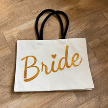 Load image into Gallery viewer, SMEG100-CO Gold “Bride” Tote Bag