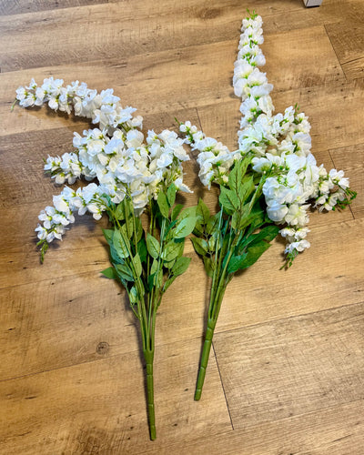 SHIM100-D Set of 2 White Wisteria Stems