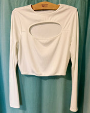 Load image into Gallery viewer, THOMPSON- White Long-Sleeve, Cutout Shirt. NWT Size 2X