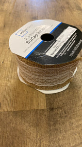 CASS100-W 2.5” Burlap Ribbon