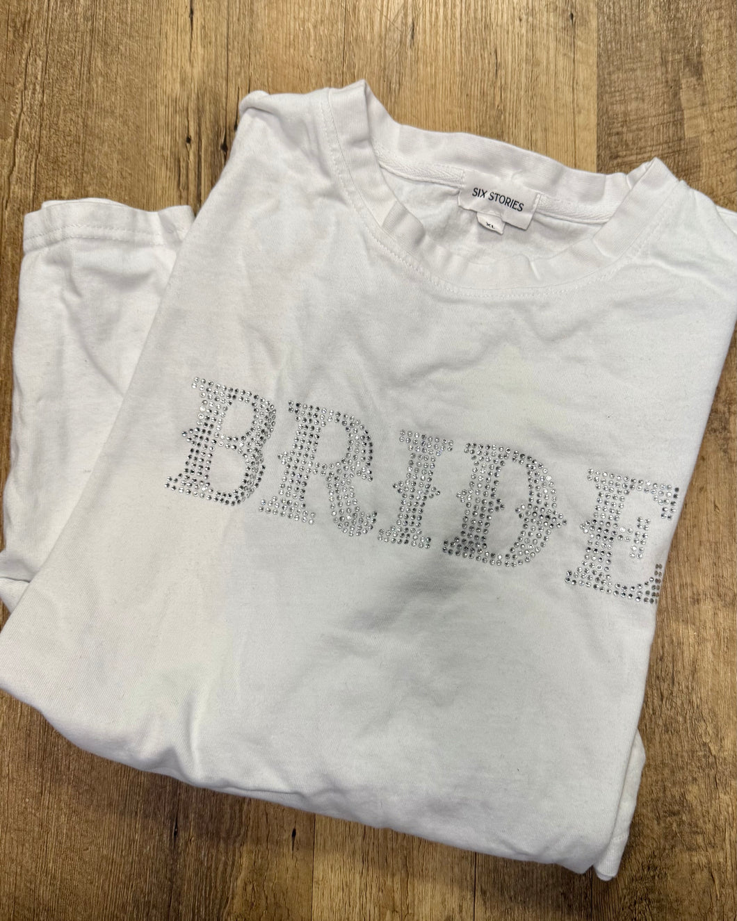 DIEH300-E White “BRIDE” T-Shirt. Size XL